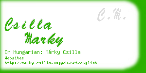 csilla marky business card